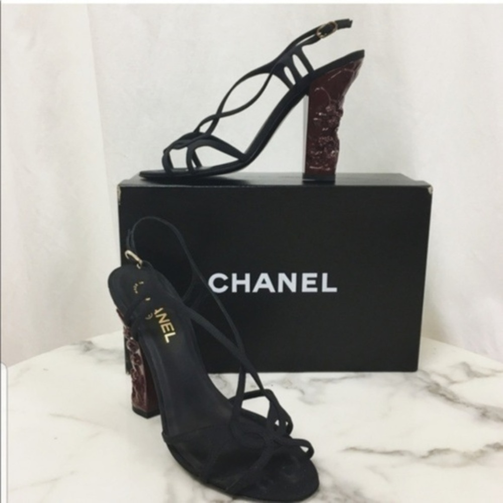 **CHANEL** Satin Heels Size 40